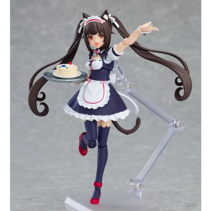 Max Factory Original Figma Series NEKOPARA Vol. 1 Soleil Opened! #486 Chocolate/Vanilla Maid Dessert Movable Toy Collection Gift