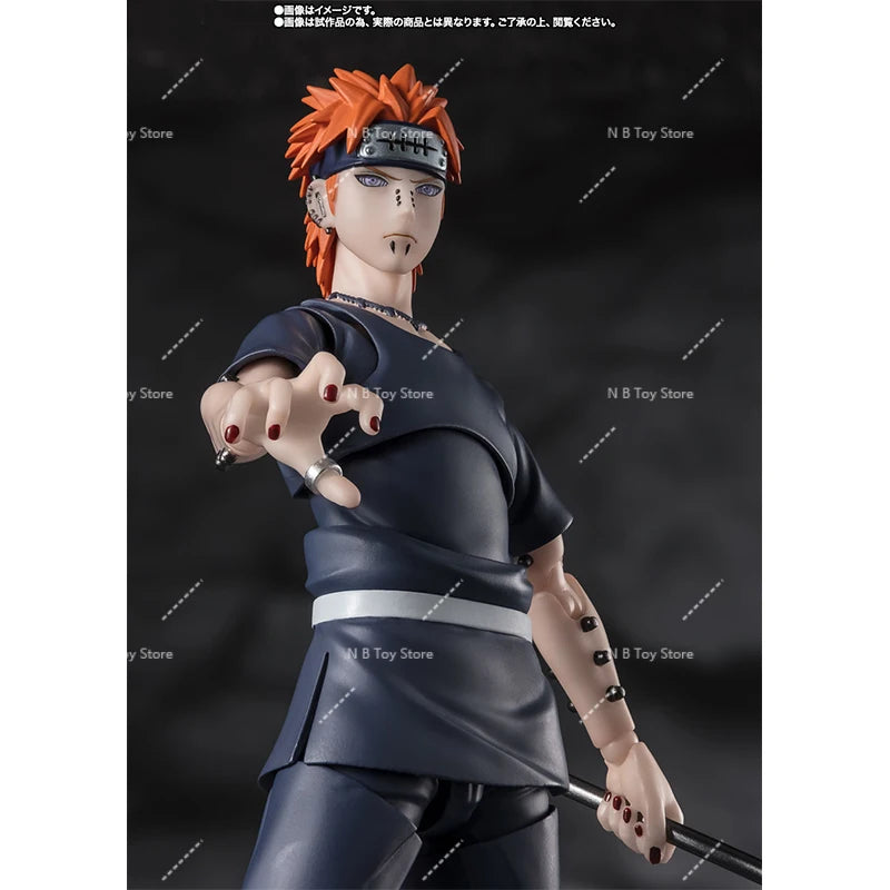 In Stock Bandai Original Shf Naruto Pain Tendo Anime Full Action Figure Finished Model Kit Original Box Toy for Children