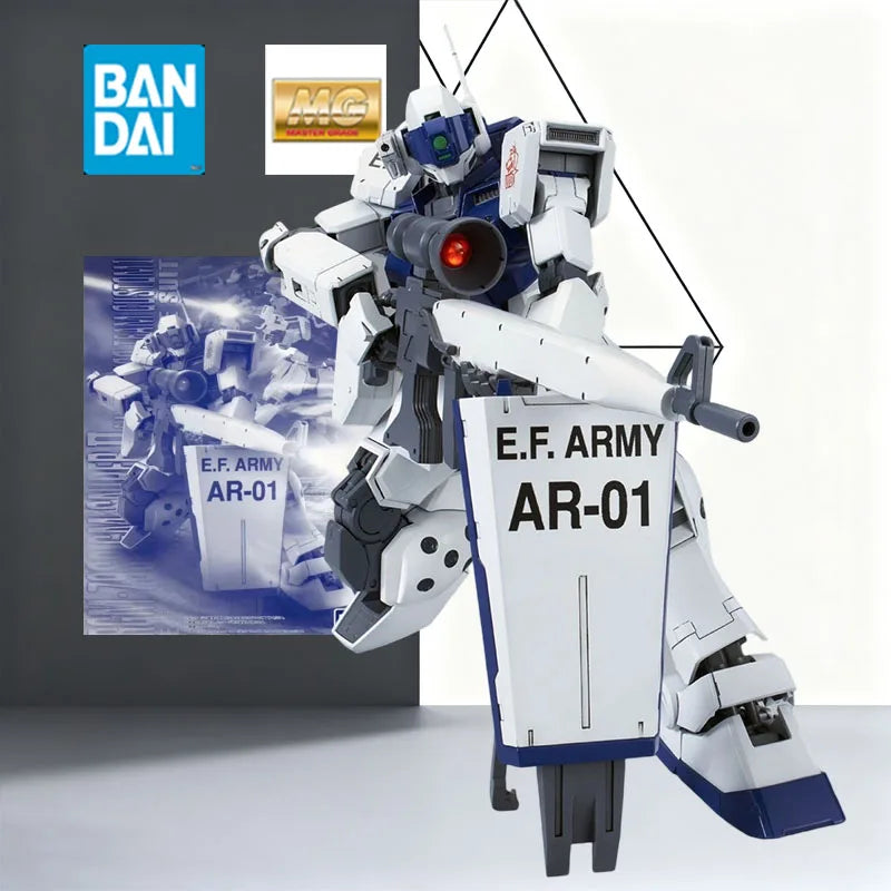 BANDAI GUNDAM MG 1/100 GM Sniper II PB Model Kit Official Gundam IP Action Figure Assembly Toy with Foam Box Packaging