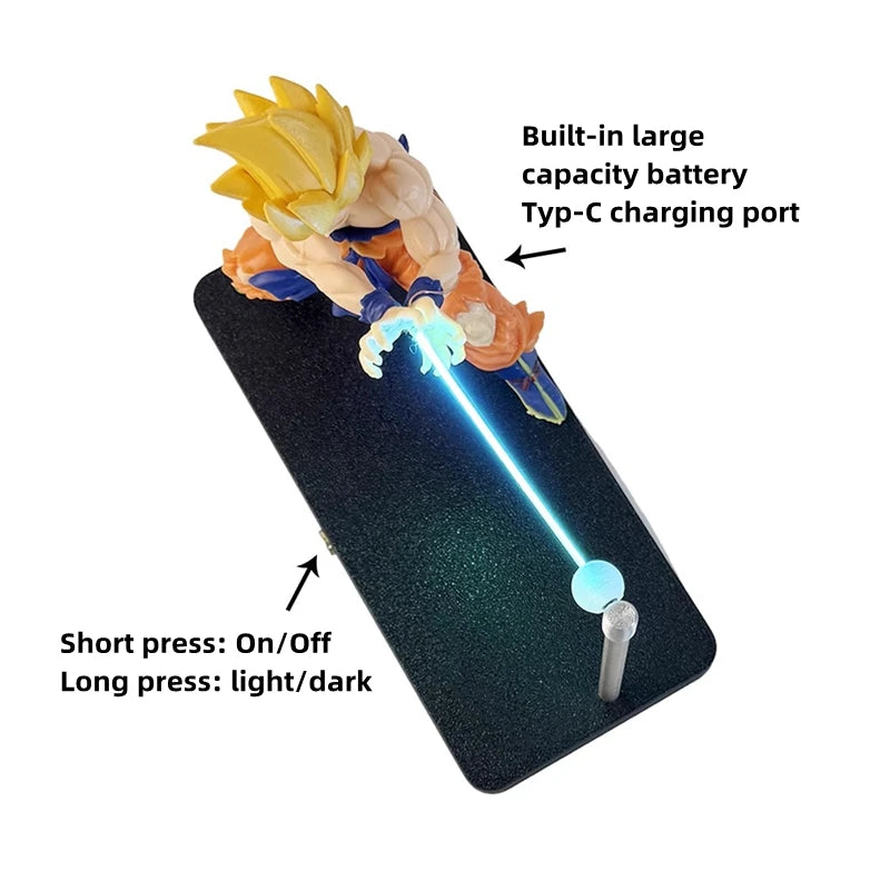 DRAGON BALL Son Goku Light Anime Peripheral Collection Toys Desktop Ornaments Cool Model Birthday Gift Children's Toys