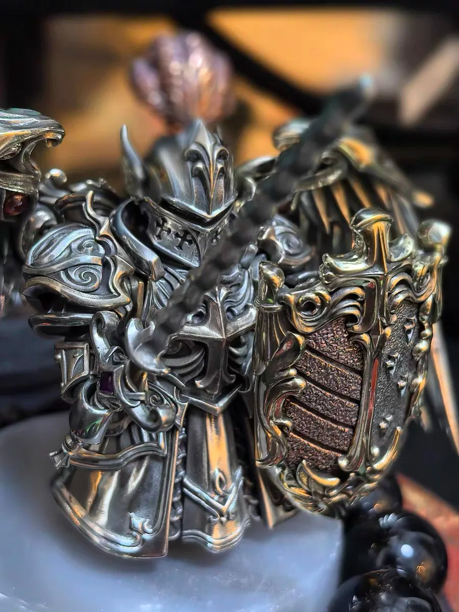 Europäische Kreuzzüge Orden der Ritter Moc Tempelritter Zarte Metall Magnetische Ziegel Spielzeug Kupfer Material Figur Spielzeug Geschenke