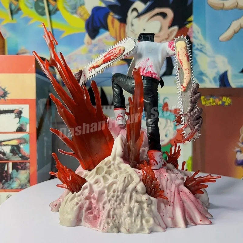 Gk Chainsaw Man Denji Pochita Action Figure Statue Makima Figurine Model Toys Collection Desktop Ornaments Demon Hunter Figures
