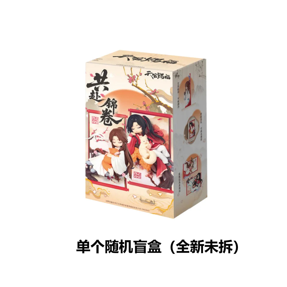 Genuine Tian Guan Ci Fu Scroll Series Blind Box TGCF Hua Cheng Xie Lian Cute Anime Peripheral Mystery Box Decora Anime  Gifts