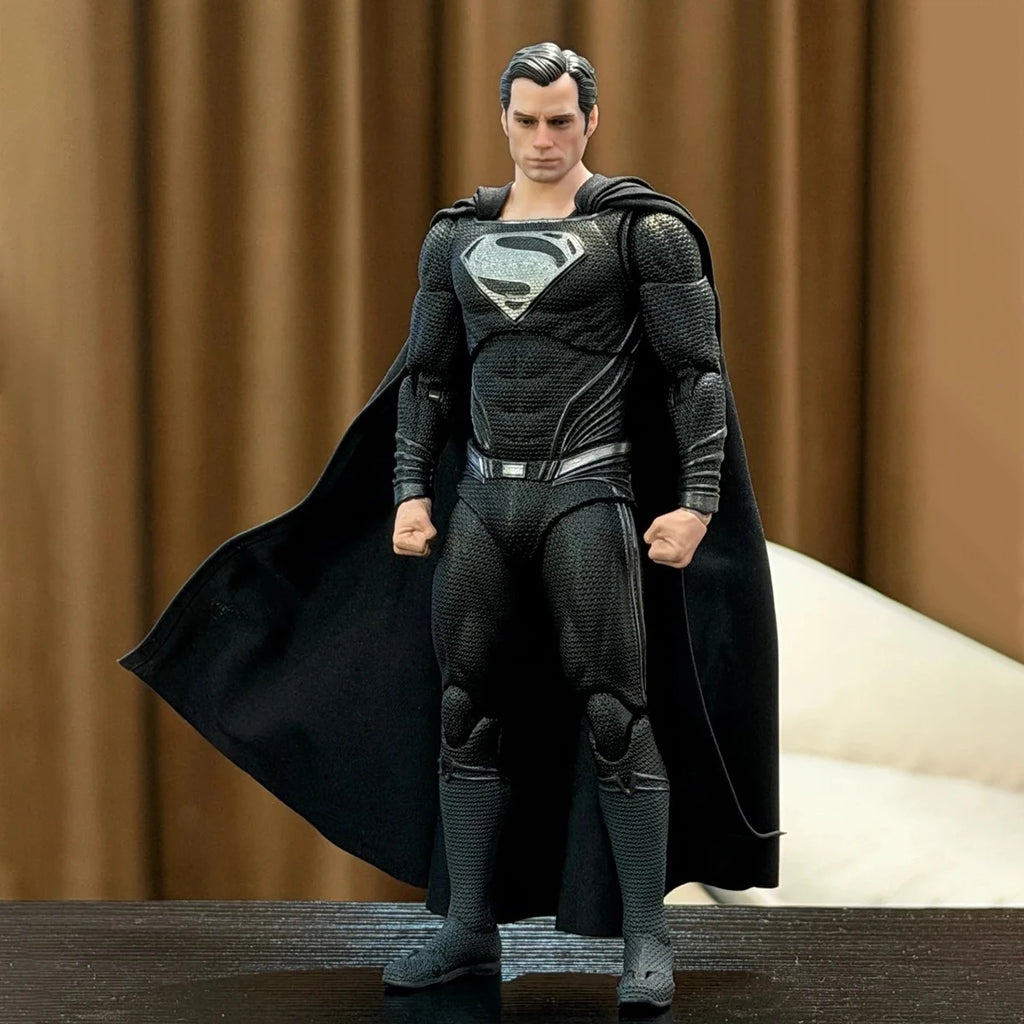 FondJoy Superman Action Figure 1/9 DC Justice League Black Superman 2.0 Anime Figurine Collection Model Joints Movable Toys Gift