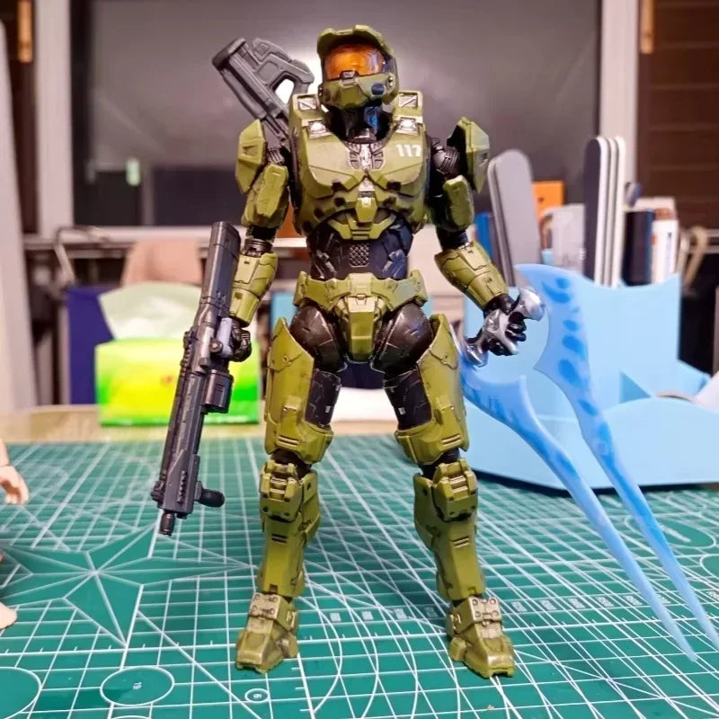 Sentinel Master Chief Екшън фигурка PVC Аниме Колекция Модел Mjolnir Mk VI Sv Екшън 18см John117 S117 Подвижна кукла играчки Подаръци