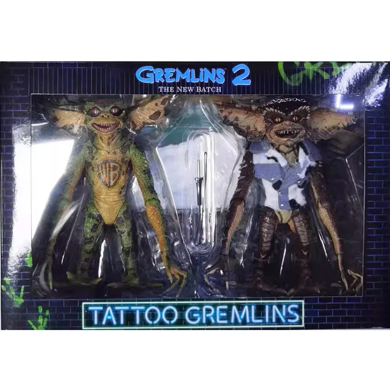 Gremlins 2 Figure NECA 30636 Action Figuras Movie Tattoo Gremlins Figurine Toys Collection Model Doll Original Gift for Children