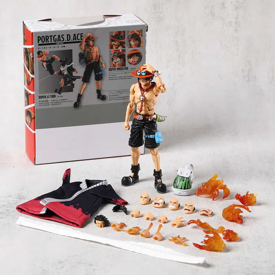 18CM One Piece Portgas D Ace Anime PVC KO Articulated Action Figure Desktop Decoration Ornament Model Kit Boy Trendy Toys Gifts