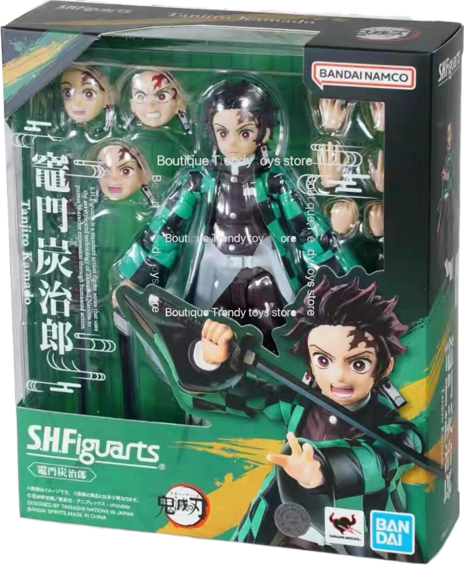 In Stock Bandai SHF S.H.Figurats Demon Slayer Kyojuro Rengoku full action Anime Figure Finished Model Kit Toy Gift for Kid
