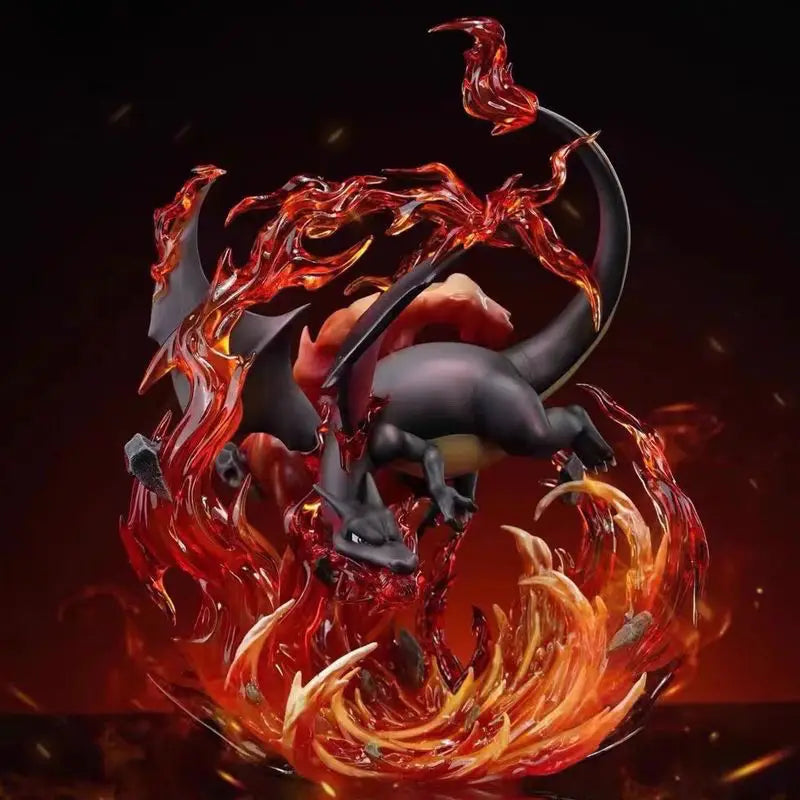 Anime Pokemon Charizard Figuren 21cm Schwarze Charizard Action Statue Sammeln Desktop Dekoration Sammlung Spielzeug Individuelle Geschenke