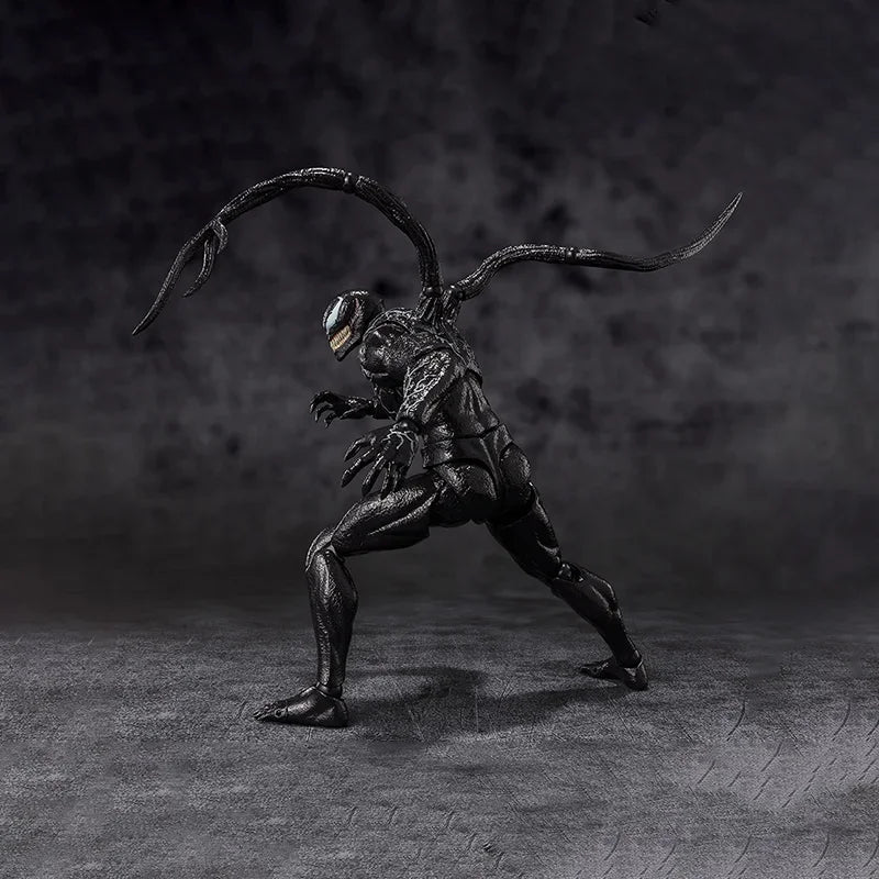 Original box Bandai SHF In shock MARVEL VENOM THE LAST DANCE Figure Finished Model kit  Anime full Action Toy Gift for kids set