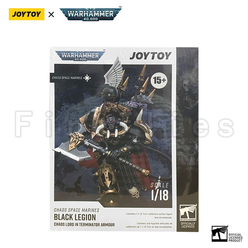 1/18 JOYTOY Action Figure 40K Black Legion Chaos Lord In Terminator Armour Anime Model Toy