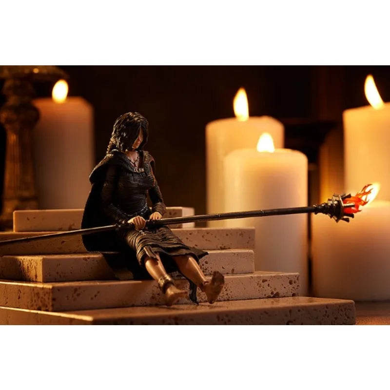 GSC Genuine FINGMA Anime Figure #593 Fire Keeper in Black Action Figure Toys for Boys Kids Gift Collectible Model Ornaments