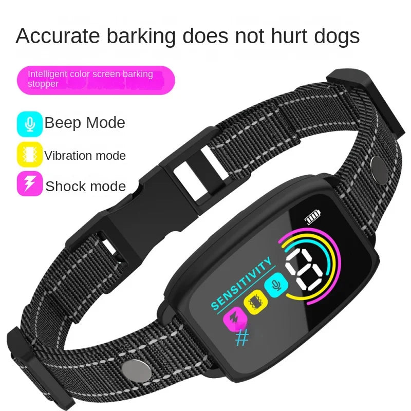 Dog Collar Intelligent Anti Barking Automatic Stop Device Dog Training Electric Anti Disturbance Stop Barking Waterproof
