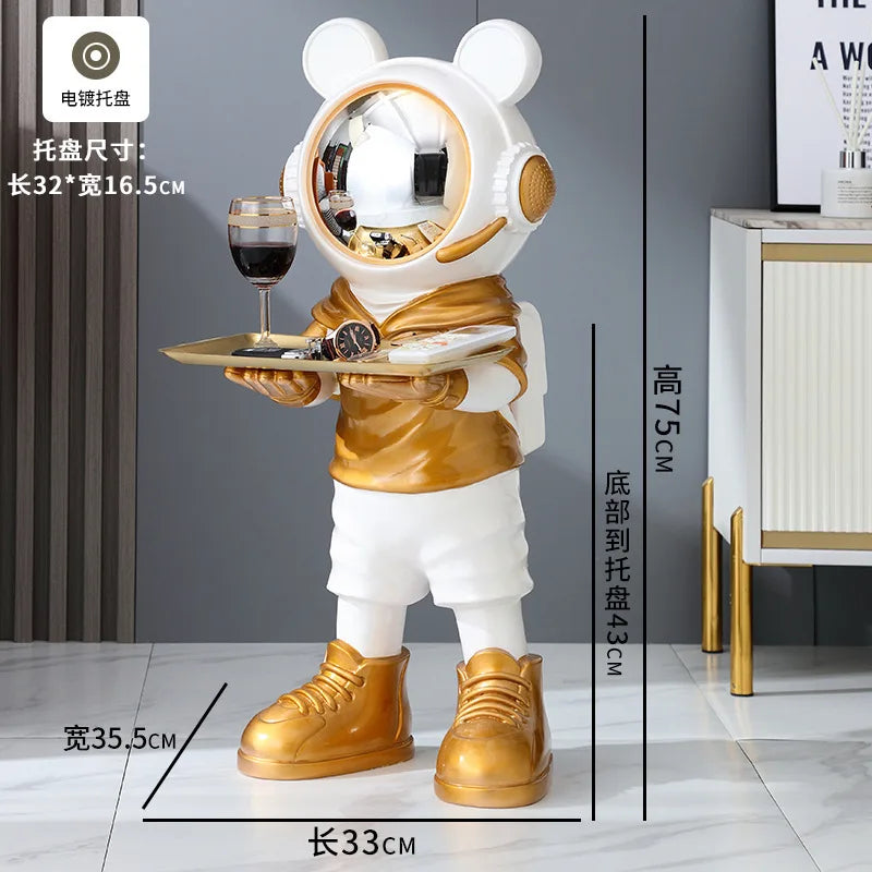 Astronaut Sculpture Luxury Nordic Figurines Large Living Room Aesthetic Home Decor Figurines Art Ornaments Modern Decorative
