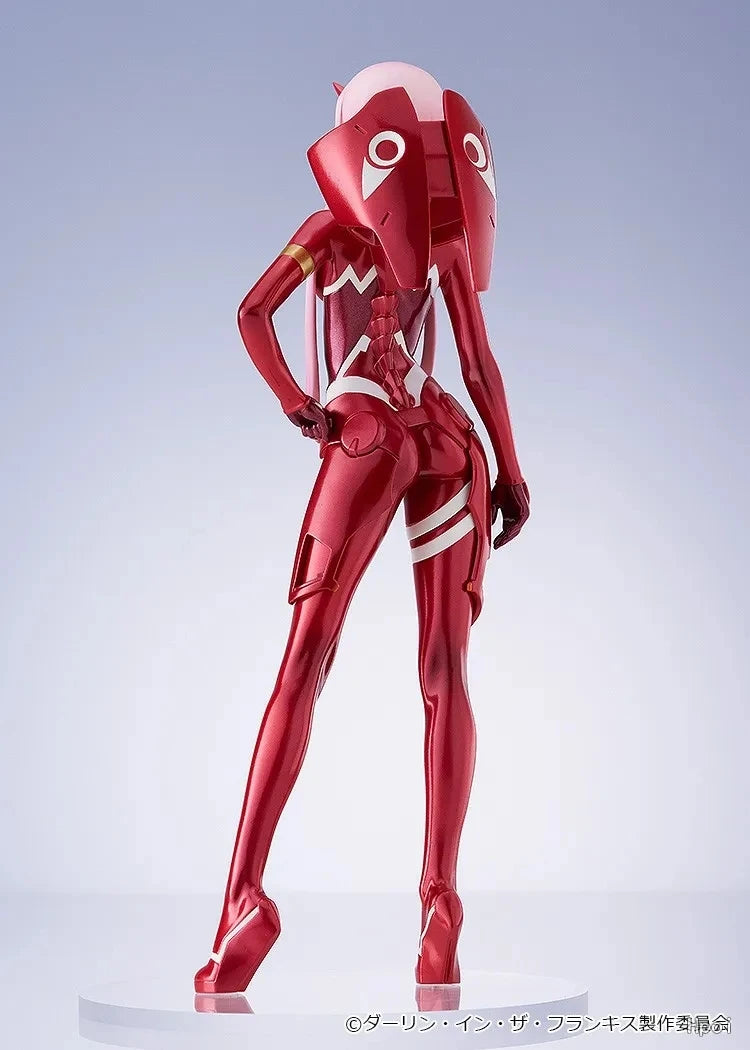 Darling in the FranXX Zero Two 1/7 02 Battle Suit Standing Action Figure 23CM PVC Anime Posture Scene Model Toy Collection Gift