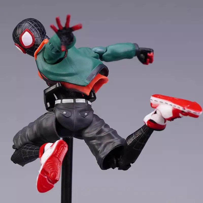 Shf Anime Spider-man Figuarts Miles Morales Gwen Action Figures Gwen Spider Woman Figurine Spiderman Figure Pvc Model Doll Toys