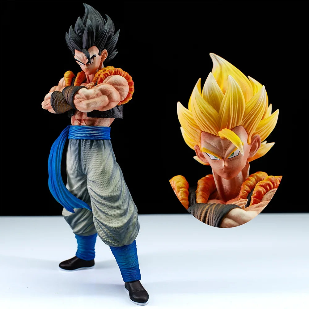 Anime Dragon Ball Z Figure Vegetto Gogeta Action Figure Two Heads Replacable PVC Statue Model Collection Gifts