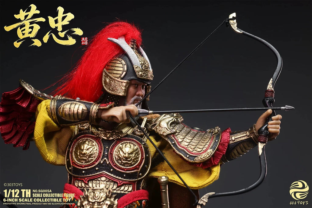 303TOYS NO.SG005A 1/12 Doll Soldier Huang Zhong Han Sheng Standard Single Version Full Set 6'' Action Figure Model Toy In Stock