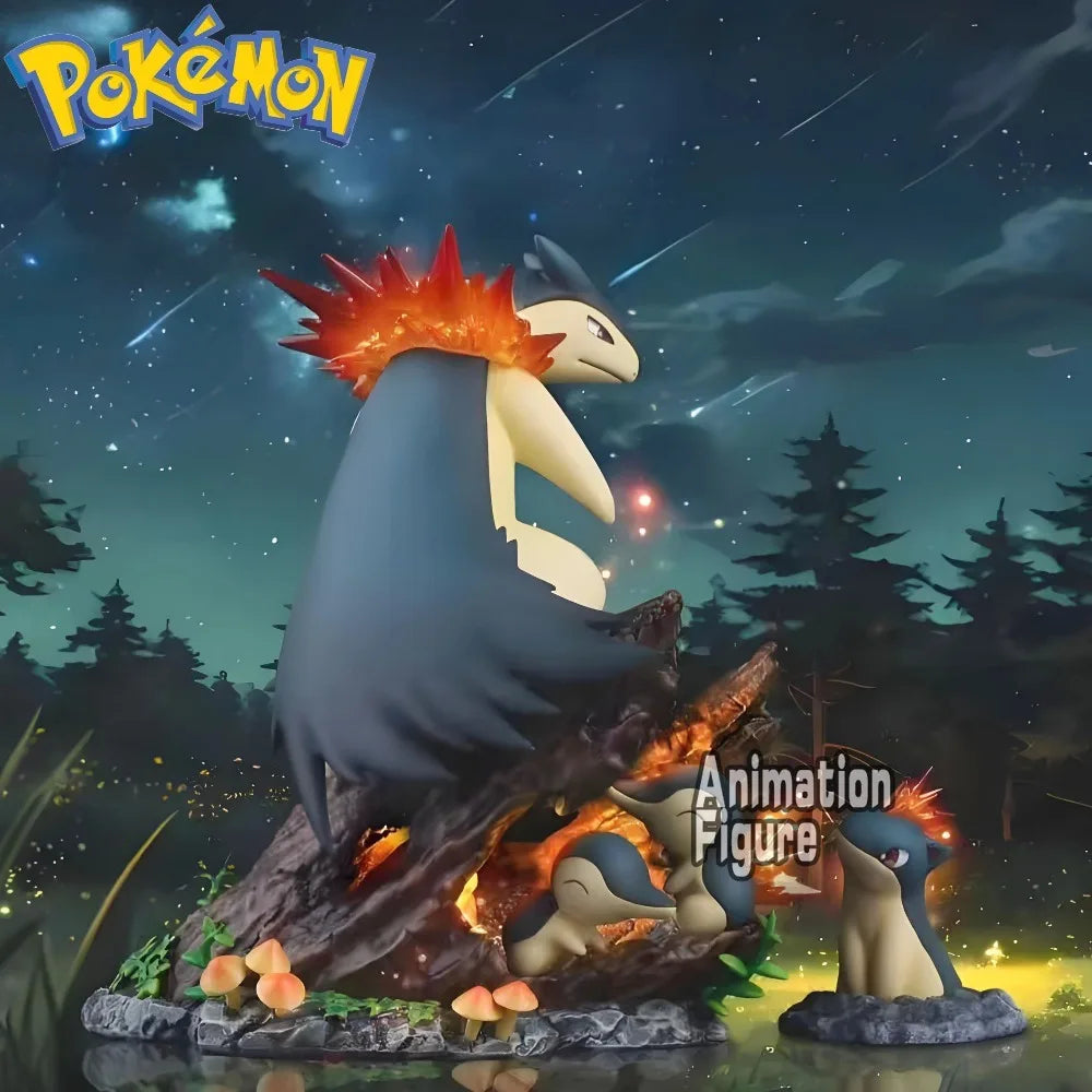 13cm/5.12in Anime Digimon Adventure Figure Typhlosion Combination Action Figures Pvc Statue Collection Model Toys Gifts