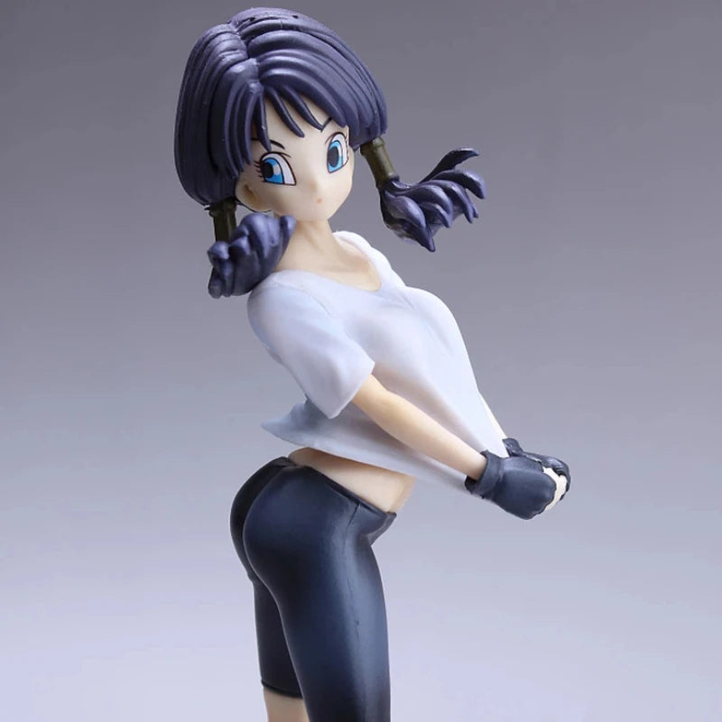 Anime Dragon Ball Videl Glitter Glamours Standing Posture Pvc Figure Model Beauty Girl Ornament Desktop Decor Collectible Toy
