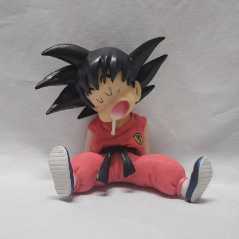 10cm Dragon Ball Anime Figure Son Goku Super Saiyan Q Version Model Figurine PVC Statue Collection Toys Children Christmas Gifts