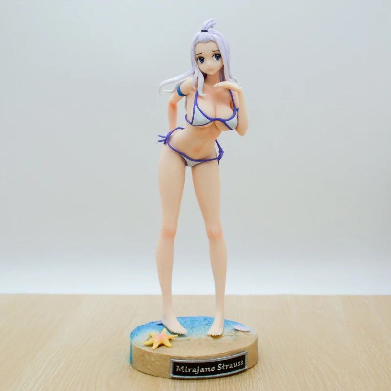 27cm Fairy Tail Mirajane Strauss Swimsuit Sexy Anime Girl Figure Erza Scarlet/Lucy Heartfilia Action Figure Model Doll Toys Gift