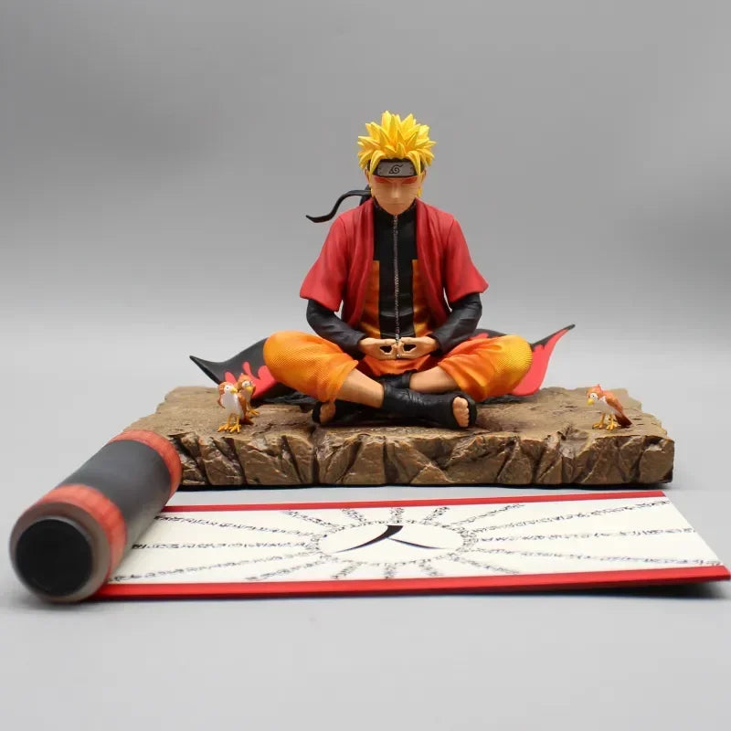 Uzumaki Naruto Anime-Figur, 16 cm große Actionfigur in Meditationshaltung, Sammlerstück, Geschenk für Anime-Fans