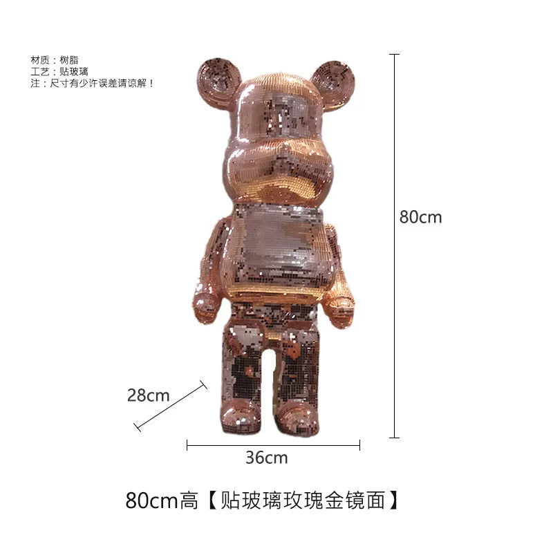 Cartoon Bear Figurine, Home Decoration Accessories, Interior Nordic Living Room Decor, Modern Art Statue, Ornaments, Easter Gift