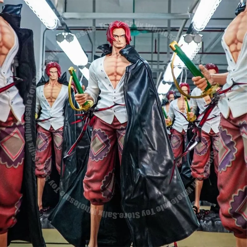 New Jt 70cm Shanks One Piece Anime Figure Red Hair Shanks Jt&Dx Toys Jt Statue Figures Pvc Statue Figurine Ornaments Collection