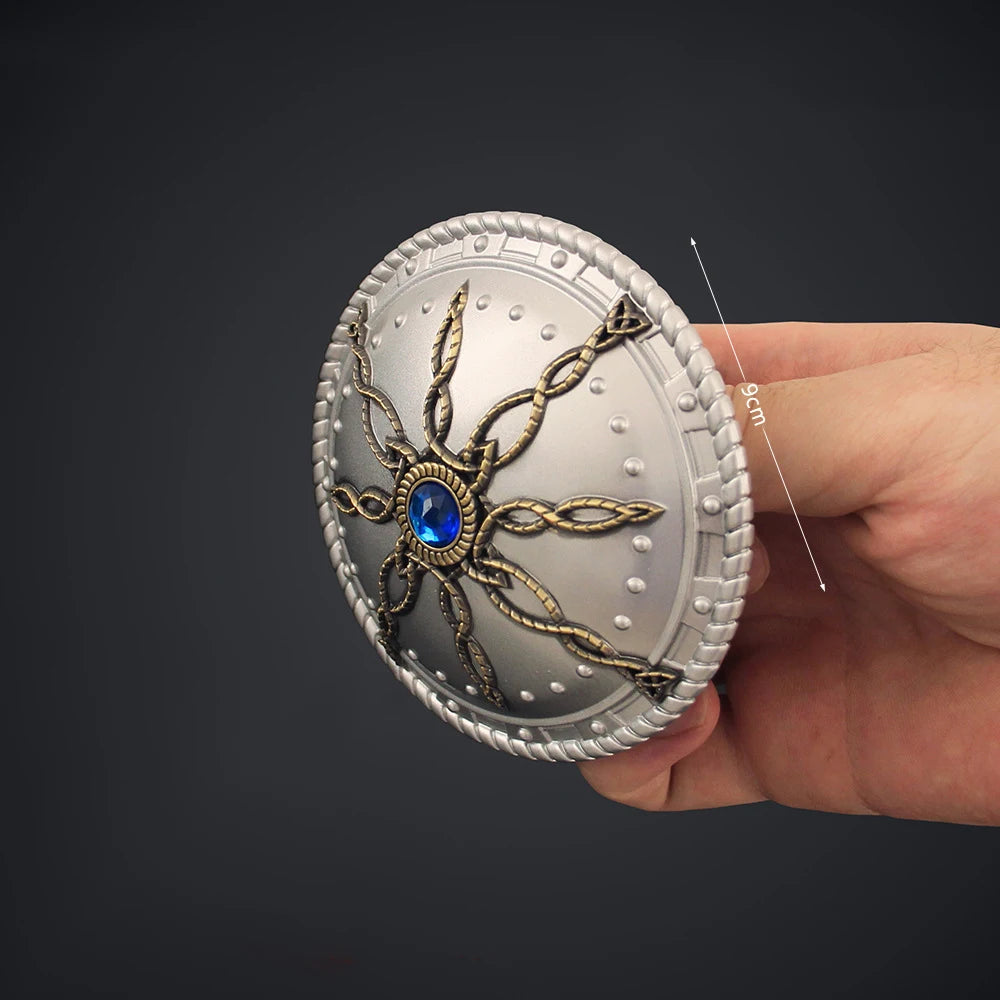 Diablo II Shield Model Toys 9cm / 3.54in Zinc Alloy Collectible, Heavy 3D Replica, Thickened Metal Ornament Gift for Game Fans