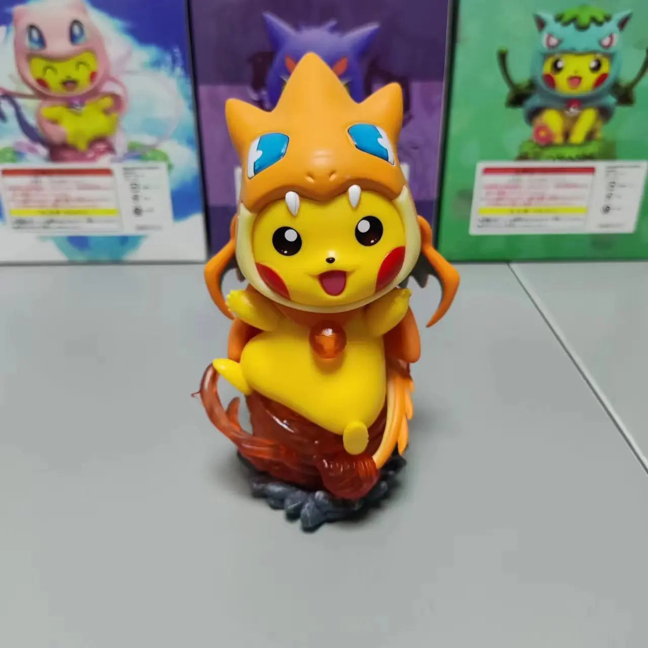 Anime Pokemon 12CM Pikachu Cosplay Action Figure Mini Q Cute Cartoon PVC Model Toys Children Gifts