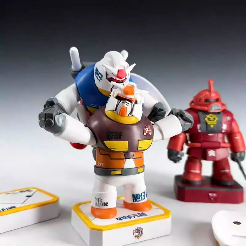 New Chonker RX-78-2 Magnetic Joint Assemble Mecha Action Figures Desktop Car Ornament Collectible Model Gift Surprise Toy