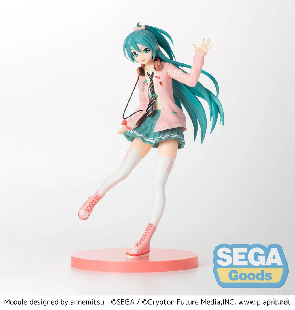 【In Stock】Original SEGA SPM -Project DIVA- Arcade Future Tone Hatsune Miku Ribbon Girl Anime Figure Model Toys