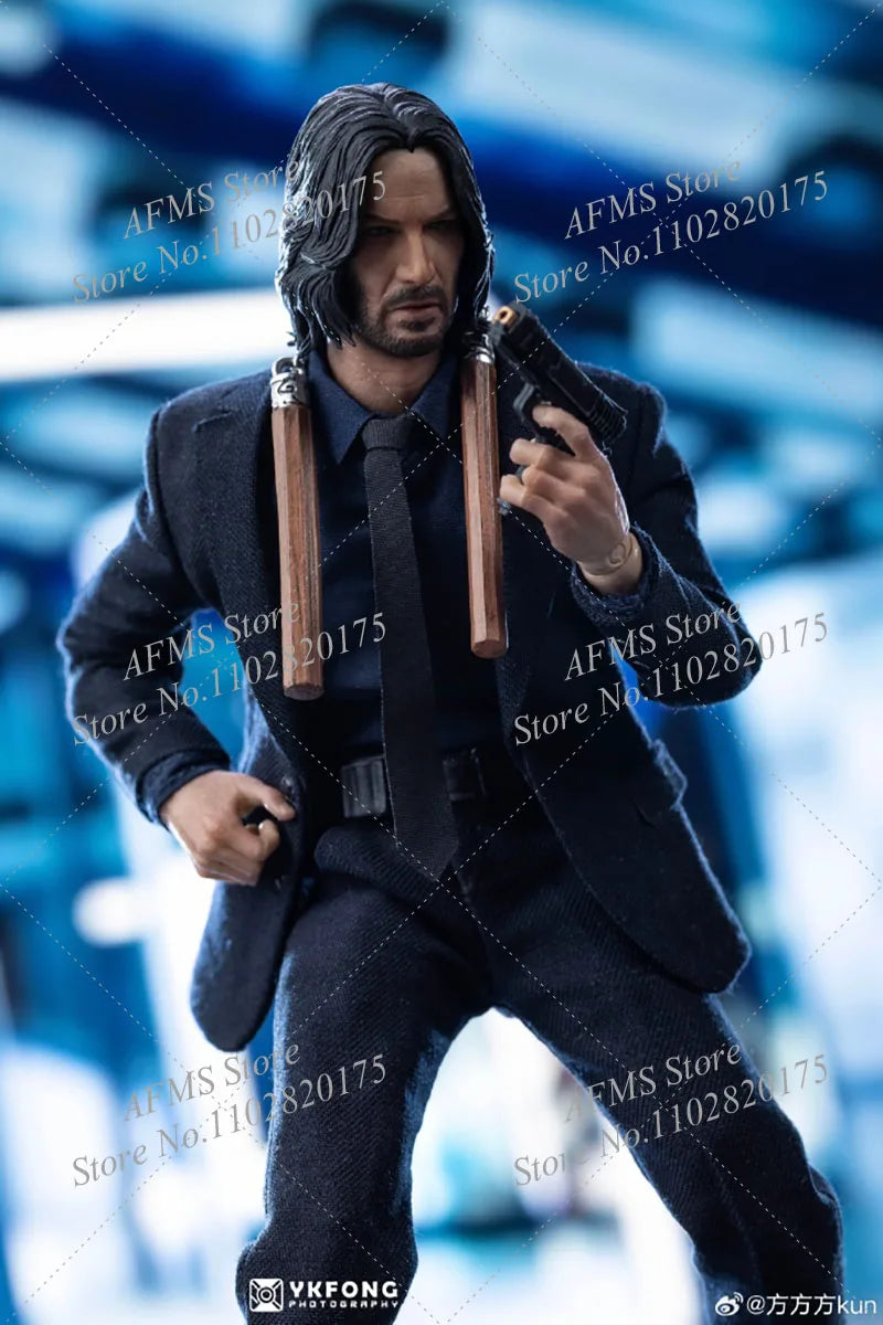 AT custom 1/12 Scale Collectible Figure Figure John Wick Keanu Reeves Full Set 6" Anime Men Soldier Action Figure Model