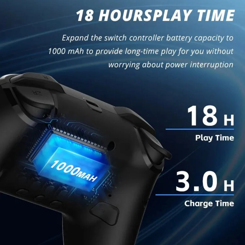 Wireless Controller RGB For Nintendo Switch OLED / Lite Console Pro Gamepad with 600/1000Mah Battery Programmable Turbo Function
