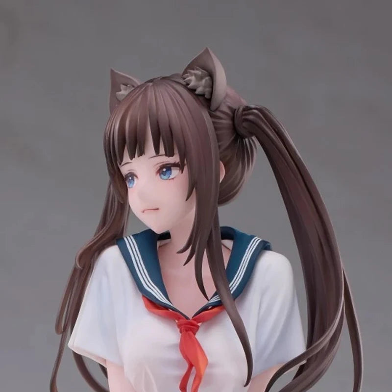 20cm After School Cat Ear ChunMoMo Anime Girl Figure Chun Momo Action Figure Tamomo Figurine Japanese Collectible Model Doll Toy