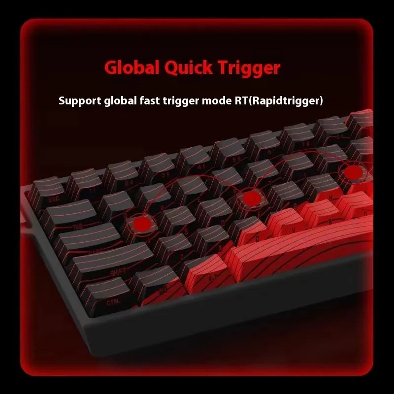 MADLIONS MAD 60/68HE Gaming-Tastatur mit magnetischem Schalter, kabelgebunden, Key Web Drive, benutzerdefiniertes 8K 61/68 Return RT, einstellbarer Tastenanschlag, Hot Swap