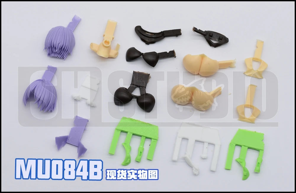 SH MU084A MU084B PUNI MOFU 1/12 Pretty Cat Rabbit Girl Cute Sweet Expression GK Conversion Parts  For 6in Action Figure DIY