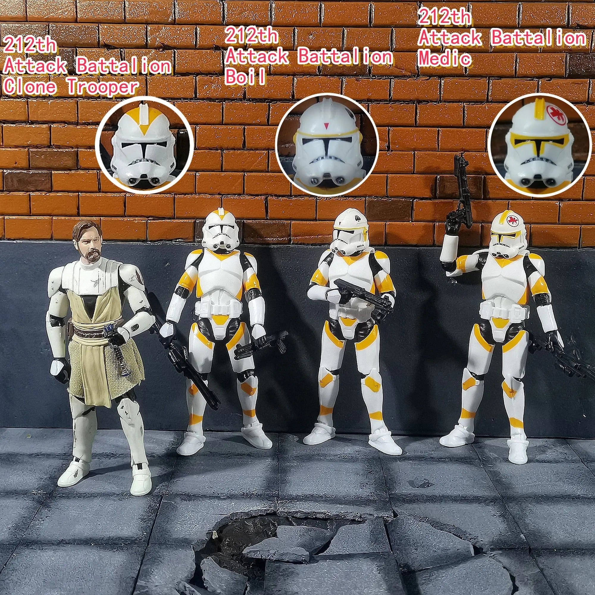 Star Wars 3.75 Inch  Clone Trooper 1/18   212th Cody OBI-WAN BOIL ARF  P1 P2 Action Figure Toys Model Loose