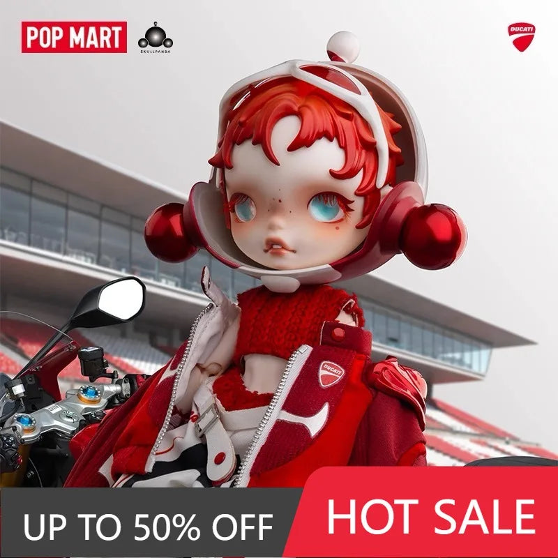 POPMART SKULLPANDA DUCATI 1/6 Action Figure Doll Fidgeting Toys Decorative Ornaments Original Xmas Series Birthday Gift