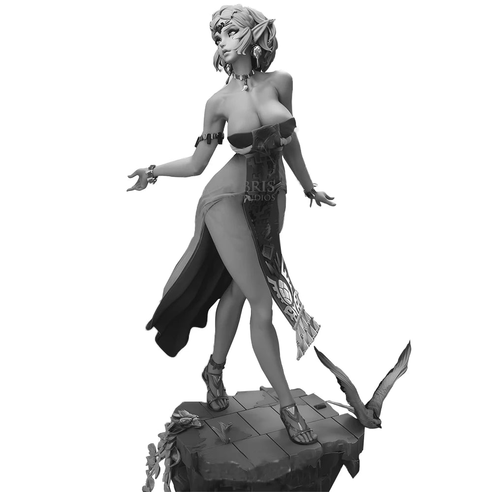 1:18 High-Detail Elara Lunarose Anime Figures | 3D Resin Miniature | Unpainted Fantasy Princess Style Model Kit (A1084)