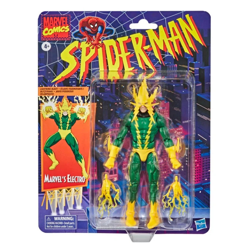 Genuine Hasbro Marvel Legends Spider-Man Carded Figure Electro Lightning Man 6-inch Action Figure Toys for Boys Girls Gift Model