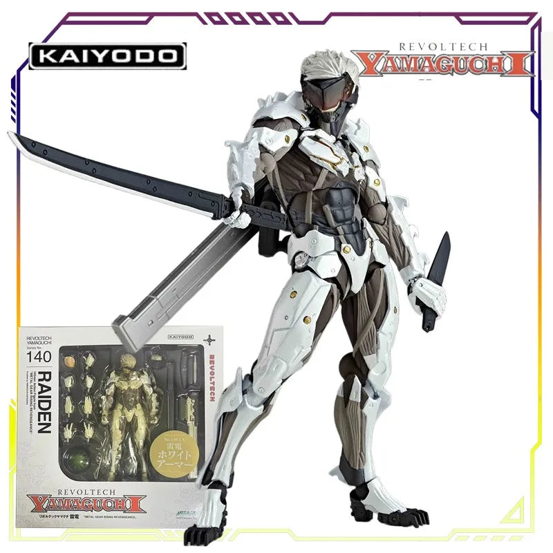 Kaiyodo Original Rotary Technology Yamaguchi Style 140EX Thunderbolt Raiden White Ver Action Figure Model Toys Gifts for Boys