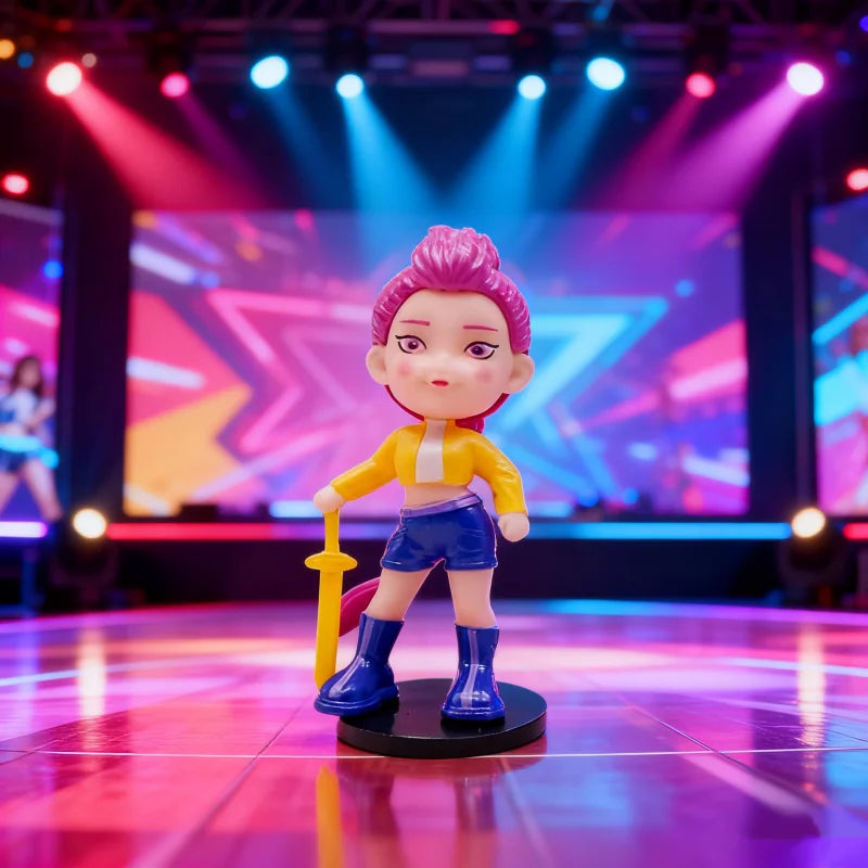 6-teiliges Set Neue Kpop Demon Hunters Figurenserie Anime Handgefertigtes Modell Trendige Schlafzimmerdekoration Junge Mädchen Geschenkbox