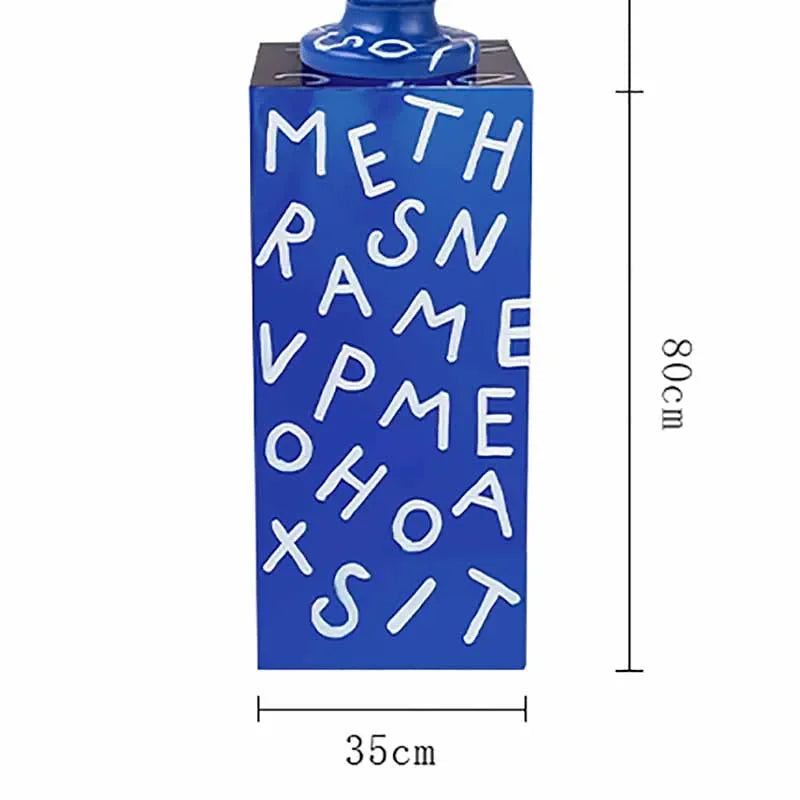 75CM David Bust Head Portraits Figurines Sculpture Michelangelo Resin Apollo Statue Nordic Decor Large Size Graffiti Art Crafts