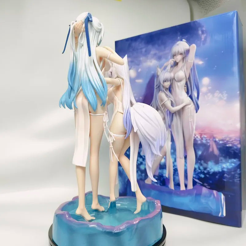Honkai Star Rail Jingliu Baiheng Anime Ceramic Mug Double Figure Statue Model Manga Gamer Gift Collectible Decorative Peripheral