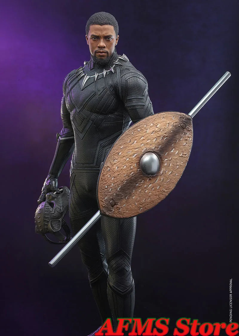 Original HotToys MMS671 1/6 Men Soldier Black Panther Classic Comics Heroes 12Inch Action Figure Model Best Fans Collection