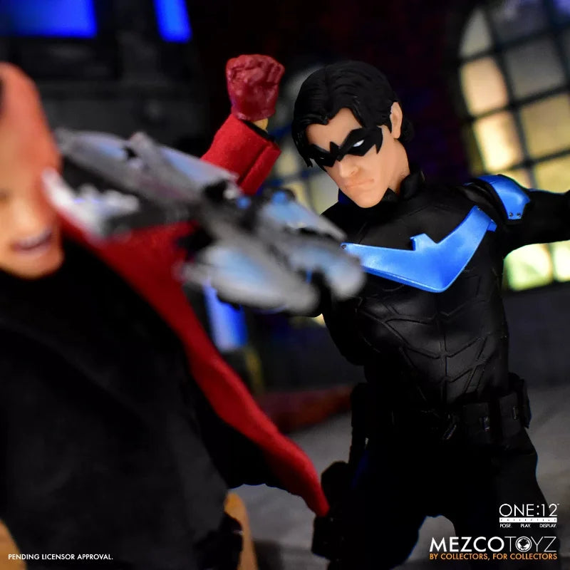In Stock Mezco Toys One:12 Nightwing Robin Dick Grayson Movability Model Toys Collection Cartoon