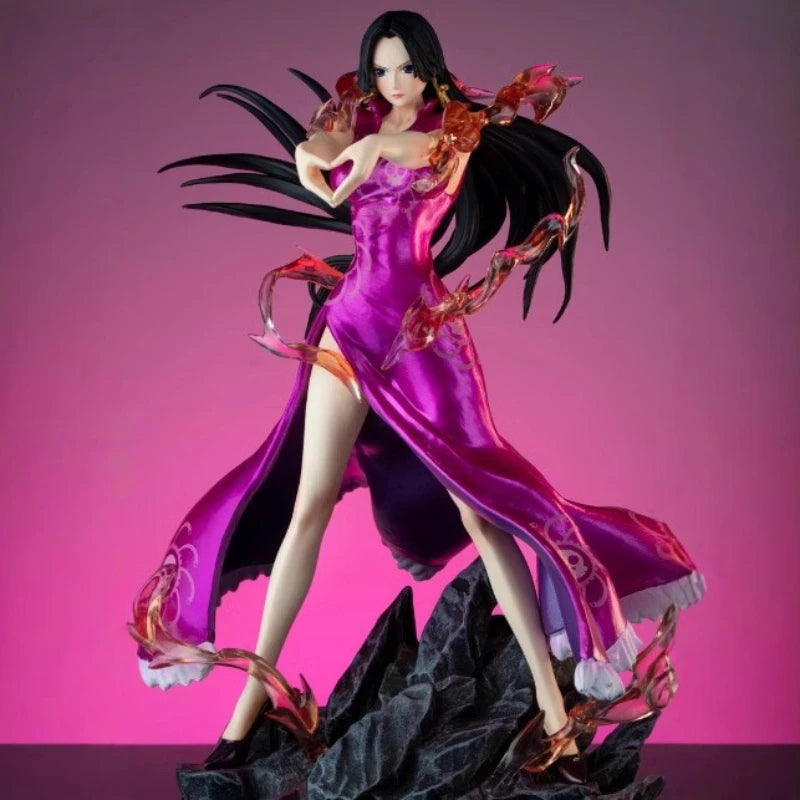 New One Piece Make A Finger Heart Boa Hancock Handmade Desktop Ornament Model Statue Collection Toys Boys Birthday Gift