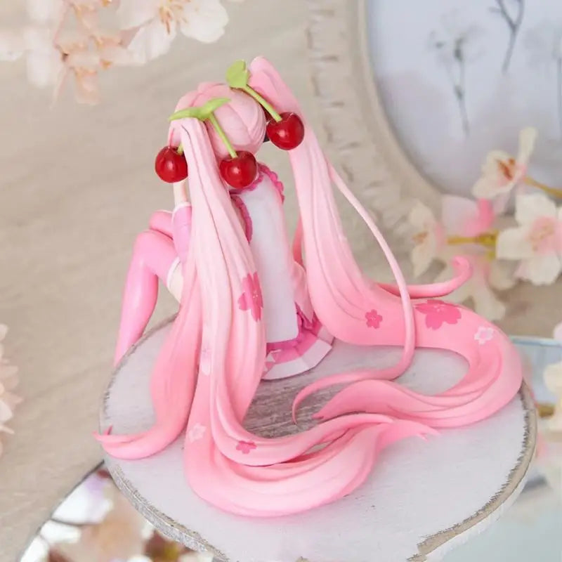 Hatsune Miku Sakura Series Model Figure Ornaments Kawaii Pvc High-Quality Model Toy Pink Dress Miku Holiday Collection Gift